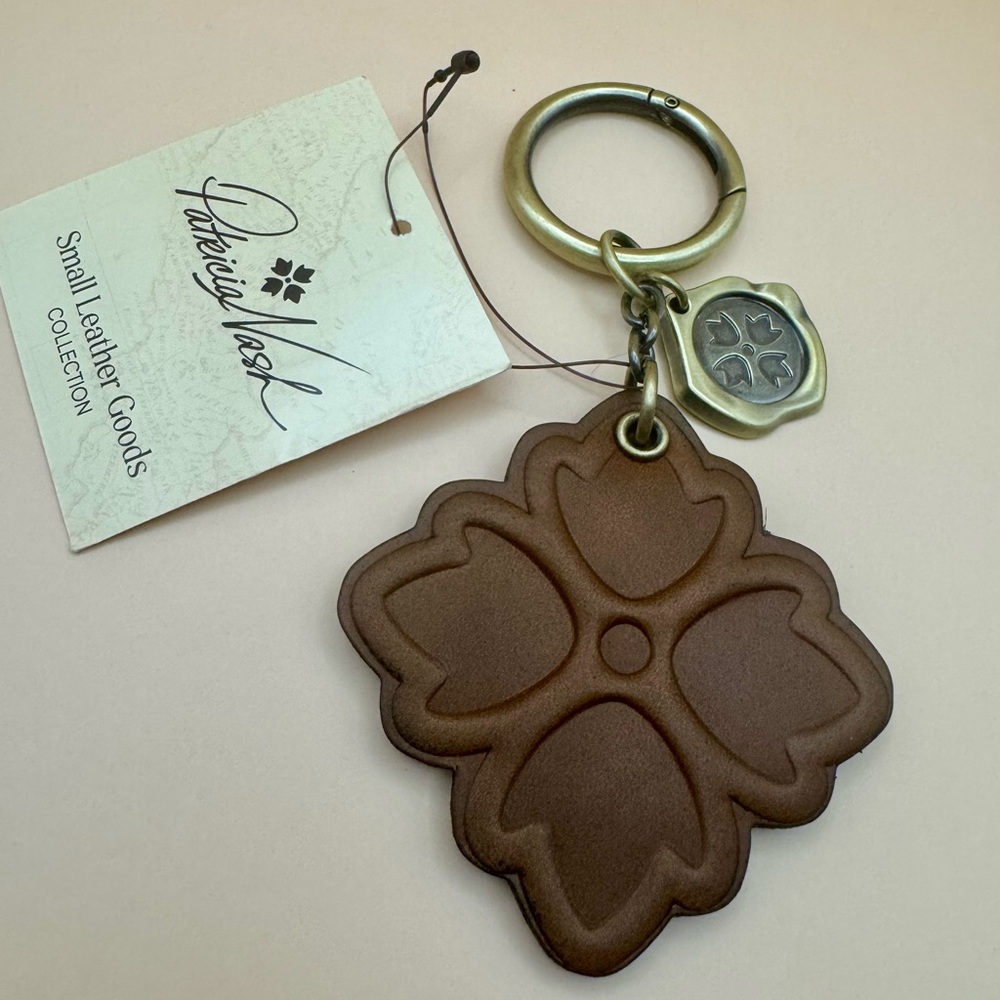 Patricia Nash Floret Bag Charm - Cognac NWT